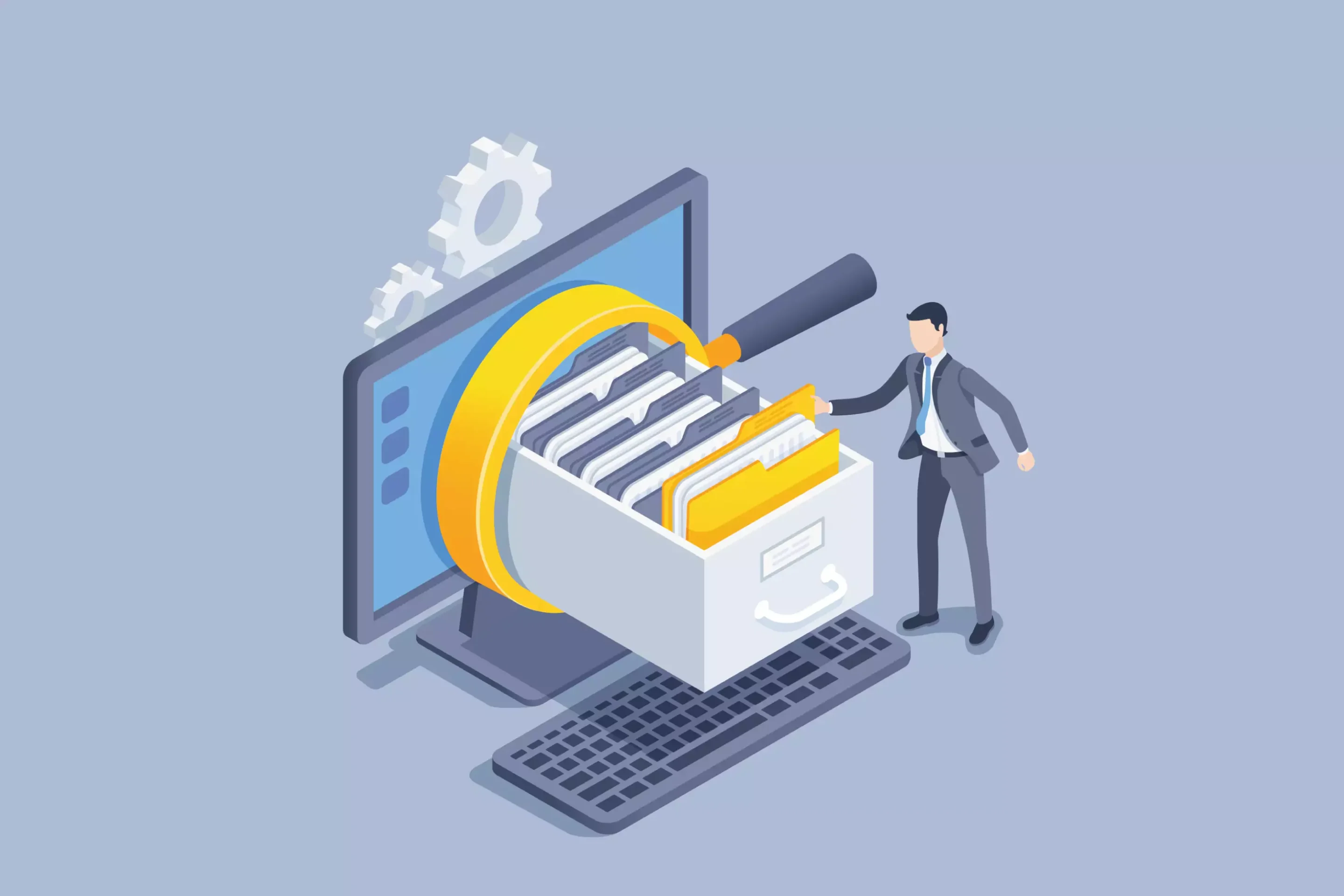 Searching through business assets and relationships using skip tracing