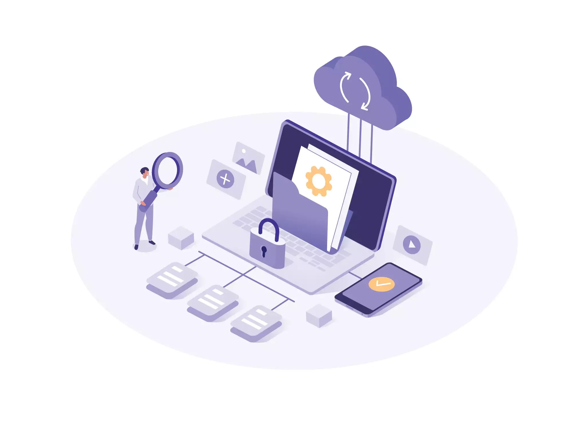 Someone investigating white collar crime with skip tracing solutions